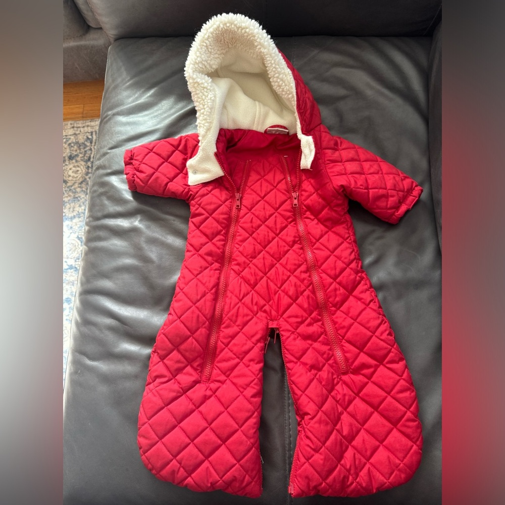 Hanna Andersson quilted infant snowsuit OS, excellent shape
